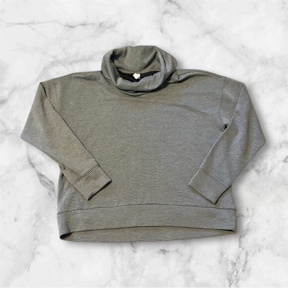 Balance Collection Marci Pullover Sweatshirt Quilted Heather Gray Women’s Size L - Picture 1 of 9